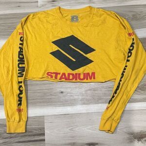 Justin Bieber Stadium Tour Long Sleeve Cropped Tee Shirt Women’s XL